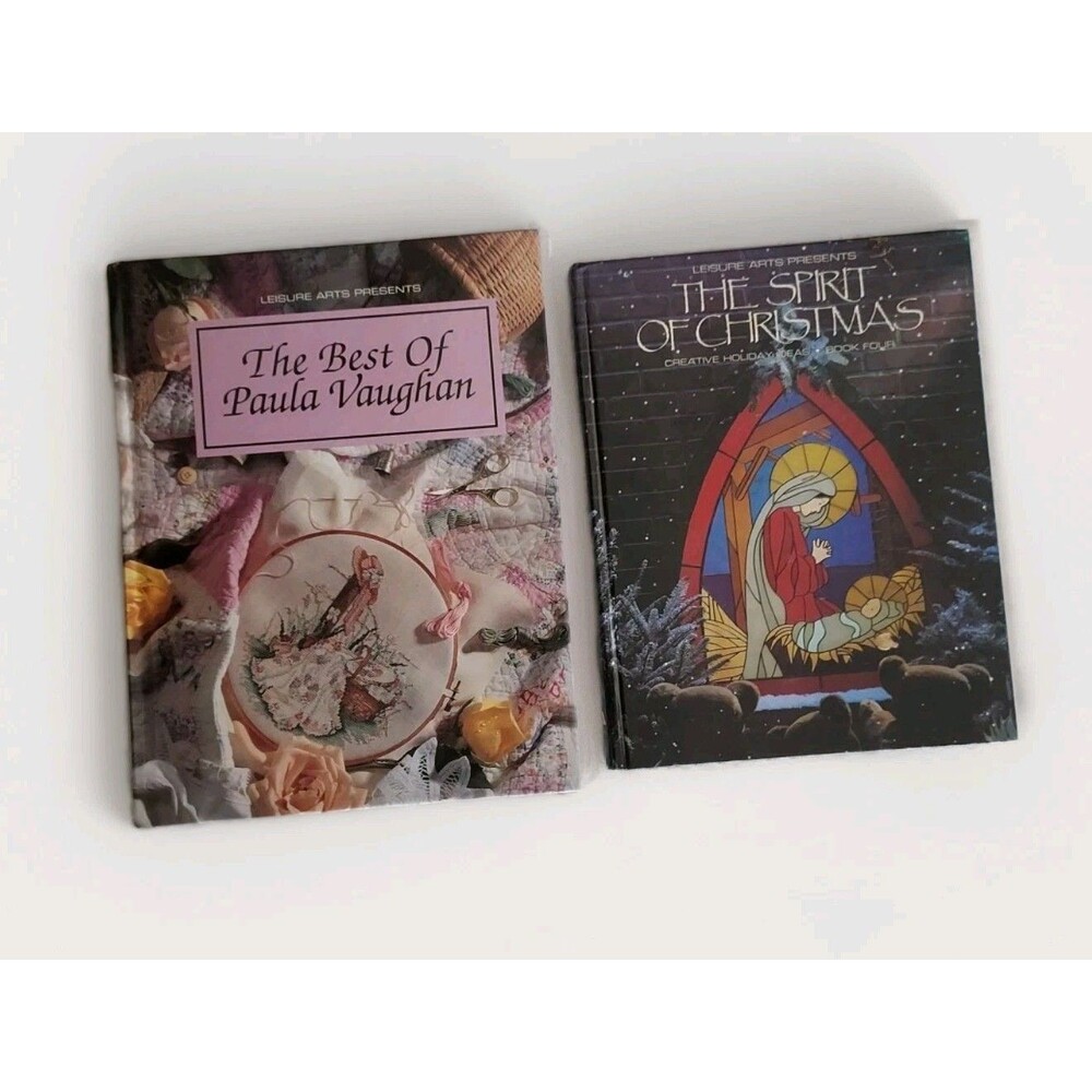 Leisure Arts The Best of Paula Vaughan & The Spirit Of Christmas Hardcover Books